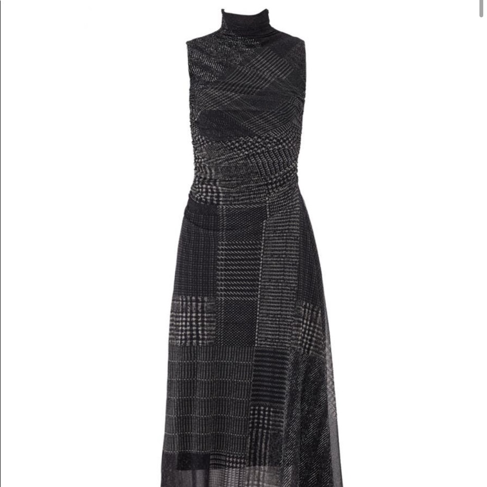 Fuzzy long sheer dress